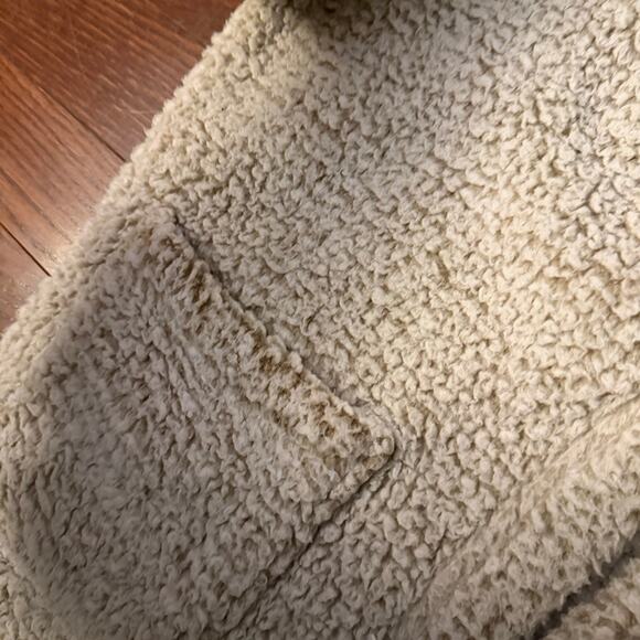 Eddie Bauer Fireside Plush Ultra Soft Hooded Open Front Sherpa Cardigan Size L - Picture 6 of 8